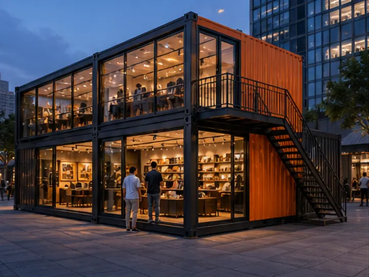 产品展示中心集装箱建筑图
